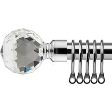 Chrome Curtain Rods New Edge Blinds Cristalla Extendable Metal Curtain Pole Set 120 cm 210 cm