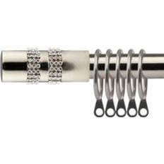 Curtain Accessories New Edge Blinds Sparkle Extendable Metal Curtain Pole Set 120 cm 210 cm