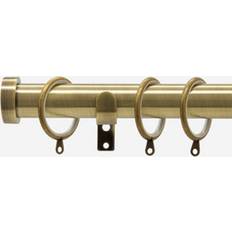 Curtains & Accessories New Edge Blinds Stainless Steel 28mm Stud Fixed Length Metal Curtain Pole 60 cm
