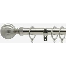 Curtains & Accessories New Edge Blinds Stainless Steel 28mm Ball Curtain Pole 290 cm
