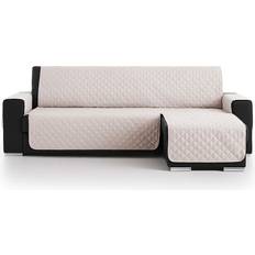 Monochrome Loose Sofa Covers Belmarti Ivory Left Long Arm Chaise Longue 240 cm Loose Sofa Cover