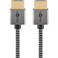 Pro HDMI 2.0 Sleeved Displaykabel 5m Grå