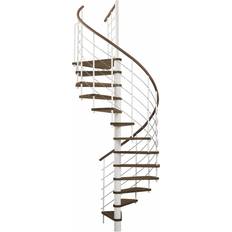 Gerade Treppen Minka Spindeltreppe Venezia Walnuss Ø 140 cm