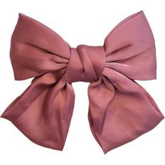Satin Bow Hair Clip Rose