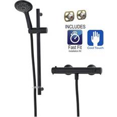 Triton Shower Sets Triton Dene Matt Black Bar Mixer Shower Kit
