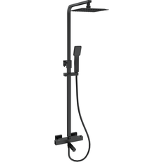 Shower Sets Black Square Thermostatic Bar Bath Mixer Set