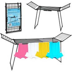 Massido Foldable Collapsible Drying Rack - Black