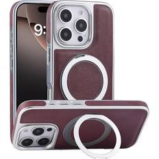 Mfaoshi Magnetic Case with Rotating Ring Stand for iPhone 16