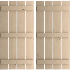 Windows Ekena Millwork Rustic Faux Wood Shutters 76.0 H x 23.0 W x 1.0 D in Brown Timber Window Shutter Width 11.5"