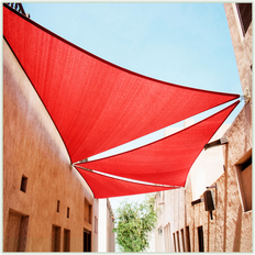 Red Sail Awnings Triangle Red Shade Sail 10' x 10' x 10'