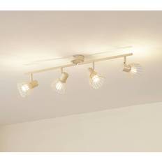 Beige Plafones Lindby Lightdimmable Piena Made of Metal Ceiling Flush Light