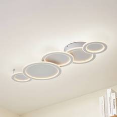 Lucande LED-Loftlampe Diala 96 cm Hvid Metal Loftplafond