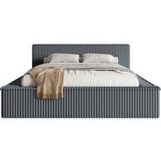 Bedpakketten Selsey Bedframe Rafe Ribstof 160 x 200 cm Grijs