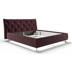 Purple Beds KAWOLA Bett Anny Polsterbett Velvet Purple Frame Bed