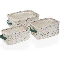 Baskets on sale Versa Refurbished Set Dotty Textile 18 x 14 x 28 cm Basket