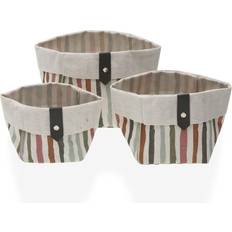 Baskets on sale Versa Refurbished Ligne Textile Set 14 x 14 x 14 cm Basket 14cm