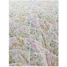 Dreams & Drapes Edith Floral Quilted 200cm x 230cm Lilac Bedspread Purple