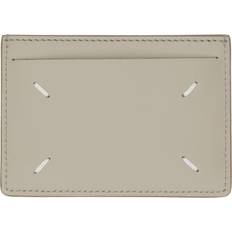 Maison Margiela Gray Leather Small Card Holder - Nuage