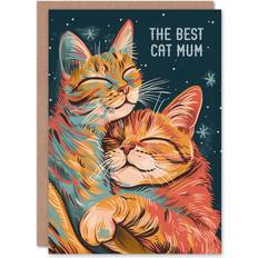 Brown Party Supplies ARTERY8 Mother's Day Best Ginger Tabby Cat Lover Mum