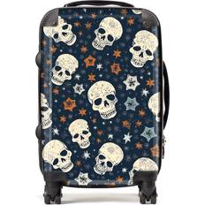 Brown Suitcases Warren Reed Warren Reed Designer Cabin Skulls and Stars