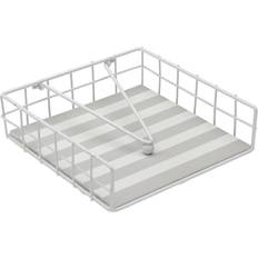 Metal Napkin Holder Versa Grey Metal Striped 35 x 0.03 x 25 cm Napkin Holder