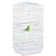 Pawhut Small Bird Cage with Stand 46.5 x 35.5 x 92cm