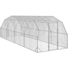 vidaXL Chicken Run Galvanised Steel 2.5x8x2.25 m 180cmx25m
