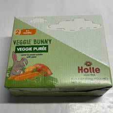 Organic Veggie Bunny Baby Food Puree 6+ Months Carrot Sweet Potato Peas 6 Pouches