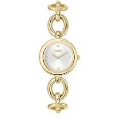 BOSS Guldfarvet Ur Med Ringformede Led