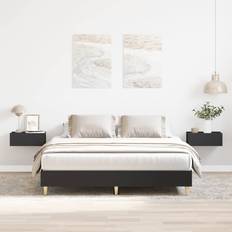 vidaXL Utan Madrass Svart 140x200 cm Sängram