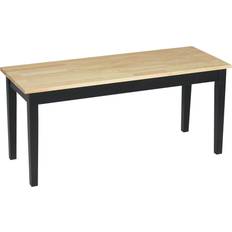 Black Settee Benches Homcom Wood Dining for 2 People Settee Bench