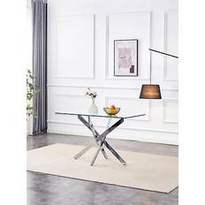 Glasses - Rectangular Dining Tables Kosy Koala Glass With Chrome Legs Dining Table