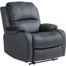 Armchairs Homcom Recliner with Cup Holder Black Armchair