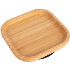 Plates & Bowls Tiny Dining Bamboo Suction Square Plate Black