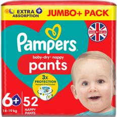 Pampers Diapers Pampers Baby Dry Pants Size 6+ 52