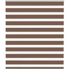 Gardiner & Tillbehör vidaXL Rullgardin Zebra Brun 120x100 cm Tyg Bredd 115,9 cm Polyester