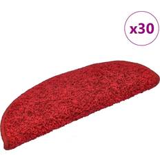 Stair Carpets vidaXL Trappematter 30 Stk Rød 65 x 21 x 4 cm Rød