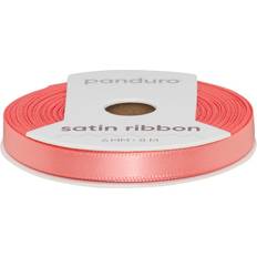 Panduro Hobby Korallfärgat Satinband 6 mm 8 Meter Rosa