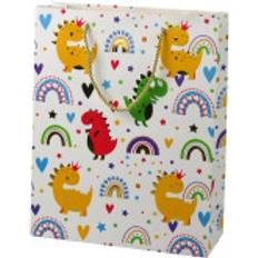 B2X Farverig Dinosaur Rainbow Gavepose 32x26x10 cm