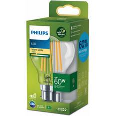 Philips LED Ultra Efficient 60W A60 B22 Frosted Light Bulb