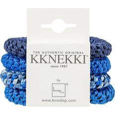 Bon Dep Kknekki Hårsnoddar 4-pack Blå Glitter