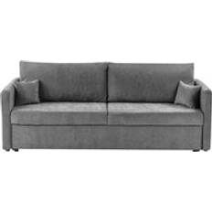 Beliani Modern Fabric Bed Light Grey Sofa 3 Seater