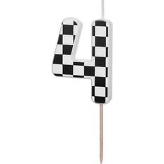 Kakkukynttilät PartyDeco Kynttilä Numerot Racing Numero 4