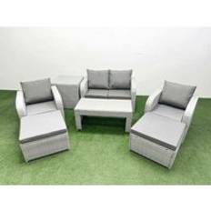 Garden & Outdoor Furniture Fimous Light Grey PE Wicker Rattan Garden Furniture Outdoor Lounge Set