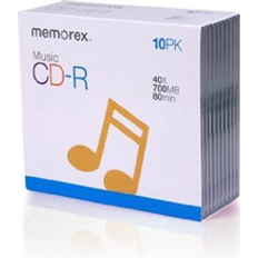 Optical Storage Memorex 700MB/80-Minute 40x Music CD-R Media 10-Pack