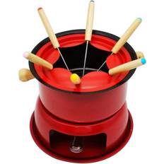Red Fondue Tlily Red Mini Stainless Steel Fondue Pot Set