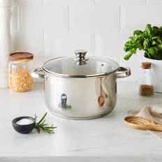 Dunelm Aluminium Stock Pot 24 cm Silver Lid