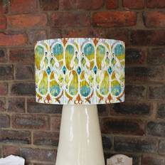 Bloomsbury Market Ikat Vibrant Cotton Drum Lamp 25cm H x 40cm W x 40cm D Shade