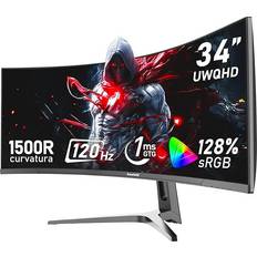 Gawfolk 34 Inch Ultrawide Curved Gaming Monitor 1500R