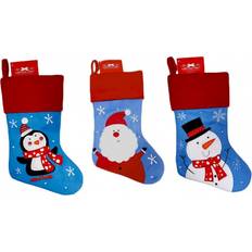 Red Stockings Christmas Red and Blue Stocking
